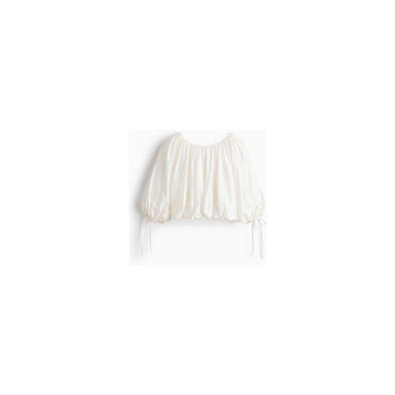 H&M - Oversized halenkas vázacími detaily - Bílá