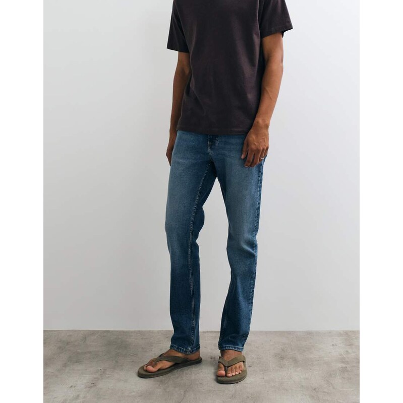 Mango slim jean in mid blue