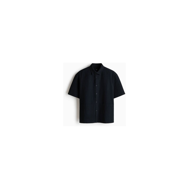 H&M - Košile z lněné směsi Relaxed Fit - Černá