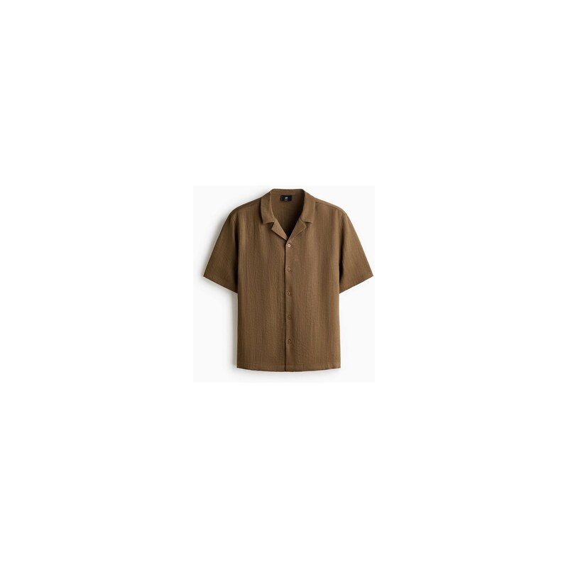 H&M - Košiles rozhalenkou Relaxed Fit - Tmavě Zelená Khaki