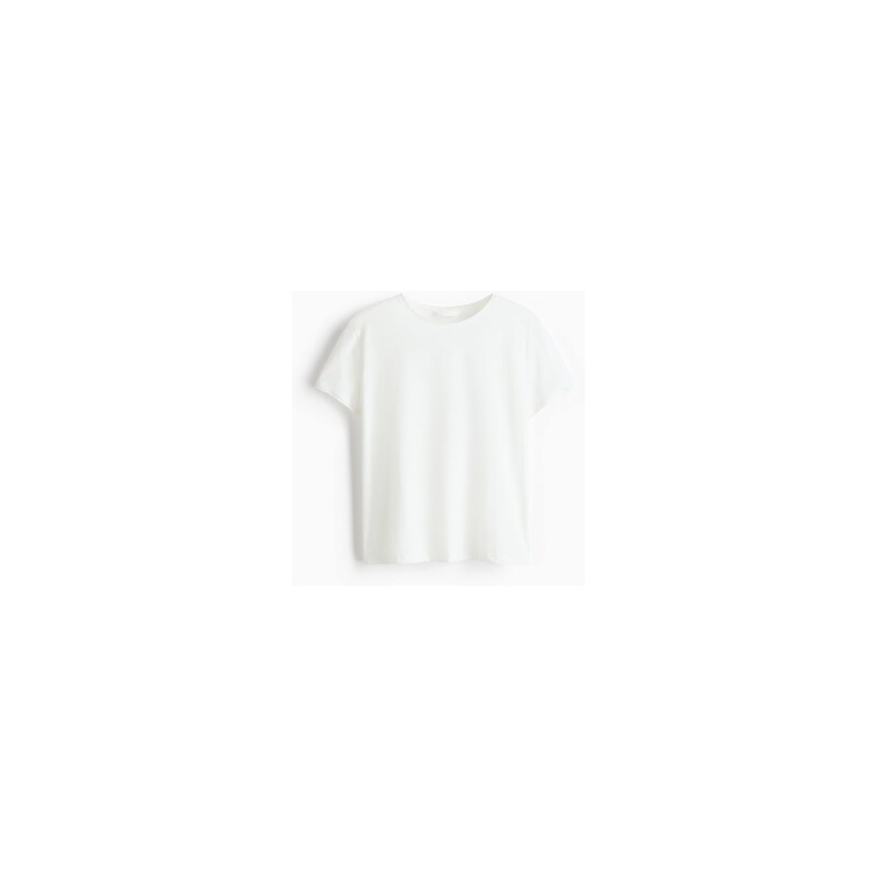 H&M - Tričkos rolovanými lemy - Bílá