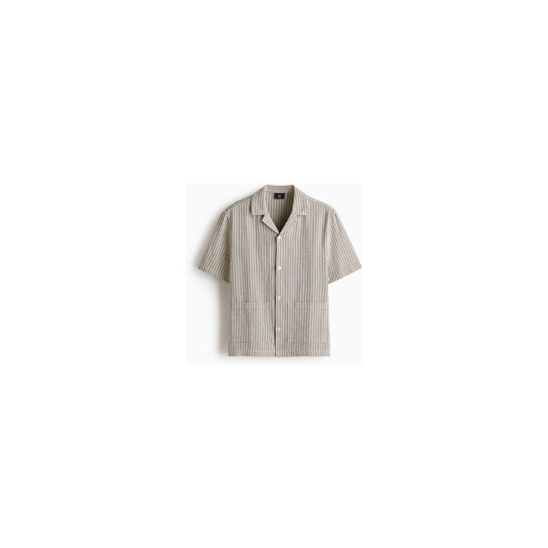 H&M - Košiles rozhalenkou Regular Fit - Krémová/Proužky