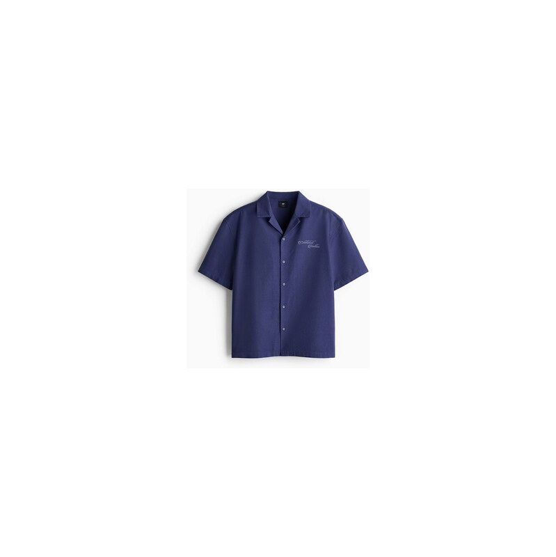 H&M - Bavlněná košiles vyšívaným motivem Relaxed Fit -