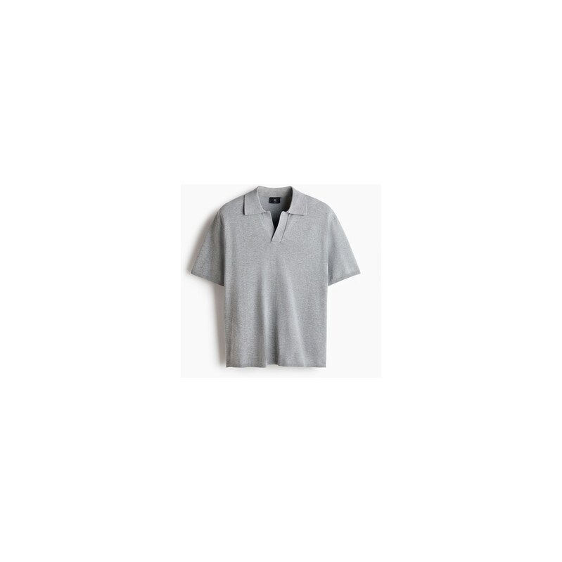 H&M - Tops límečkem Relaxed Fit - Šedý Melír