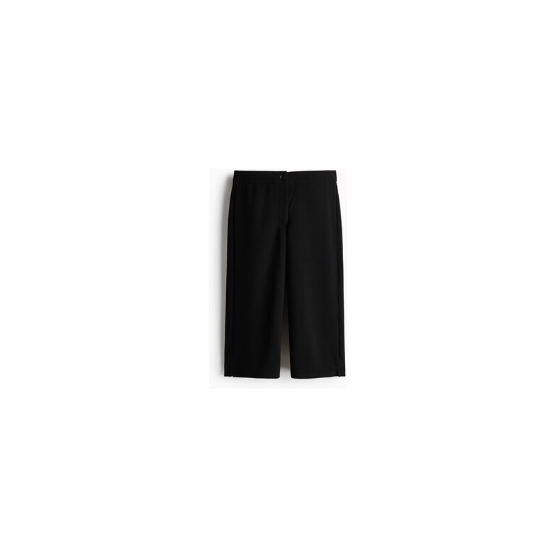 H&M - Kalhoty capri z krepového žerzeje - Černá