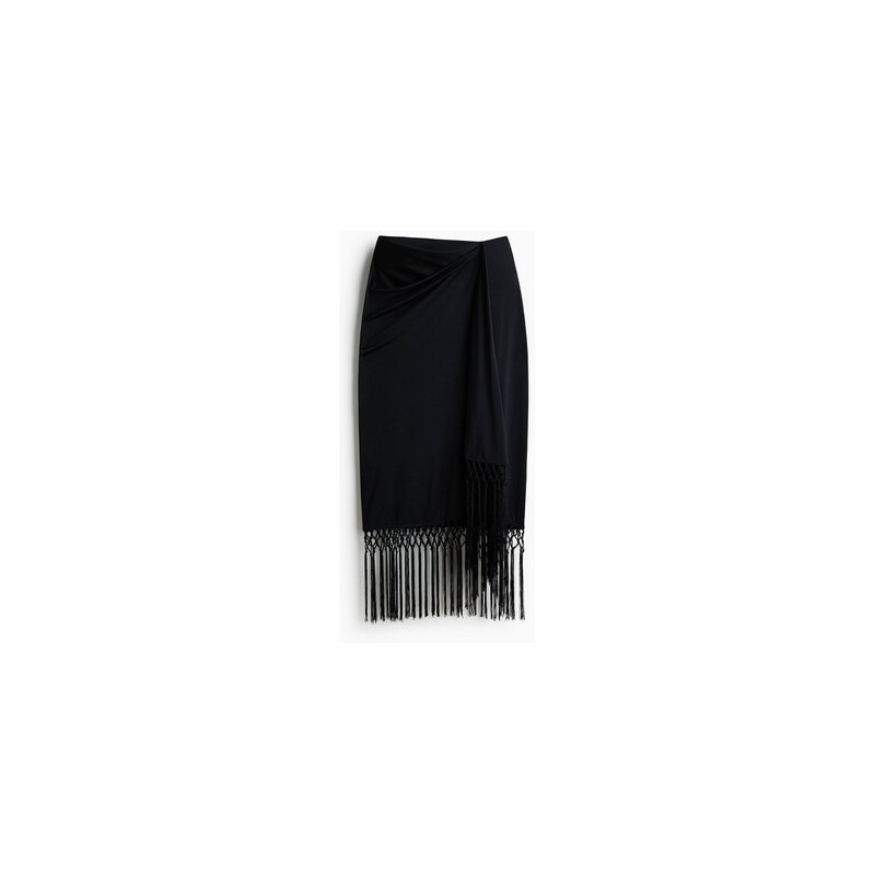 H&M - Sukně s třásněmi - Černá