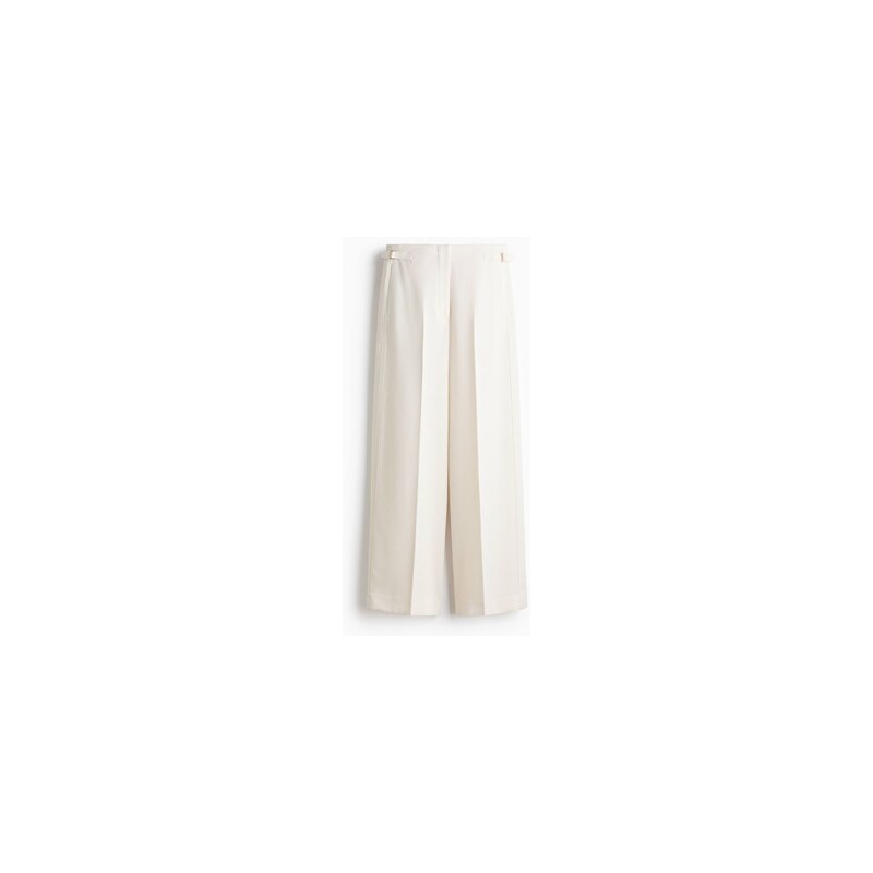 H&M - Široké elegantní kalhoty - Krémová
