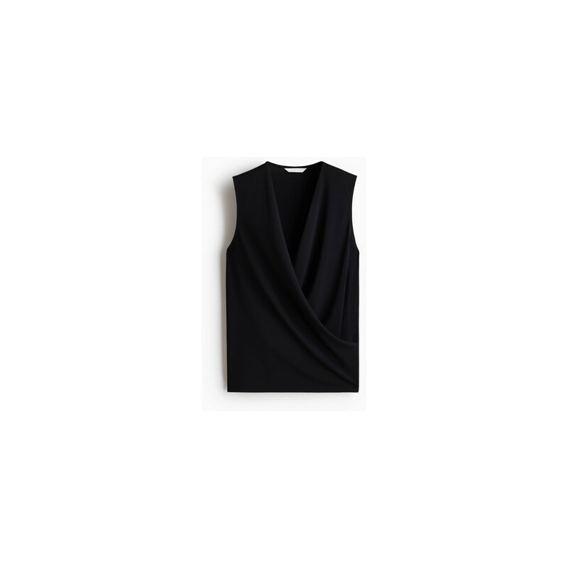 H&M - Top bez rukávů s křížením - Černá