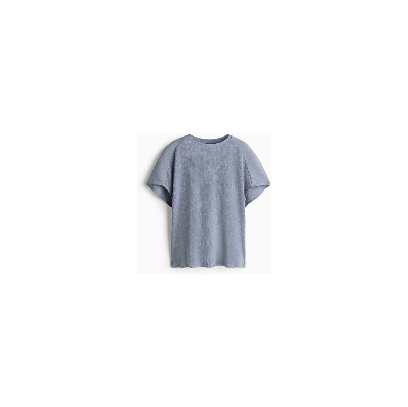 H&M - Mačkaný top - Tlumená Modrá
