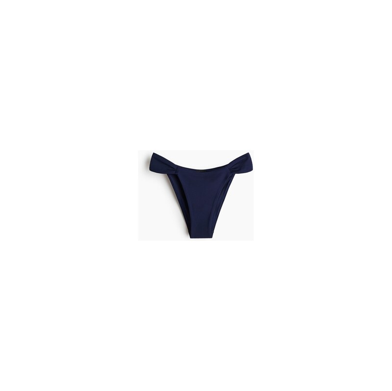 H&M - Bikinové kalhotky Cheeky Tanga - Tmavomodrá