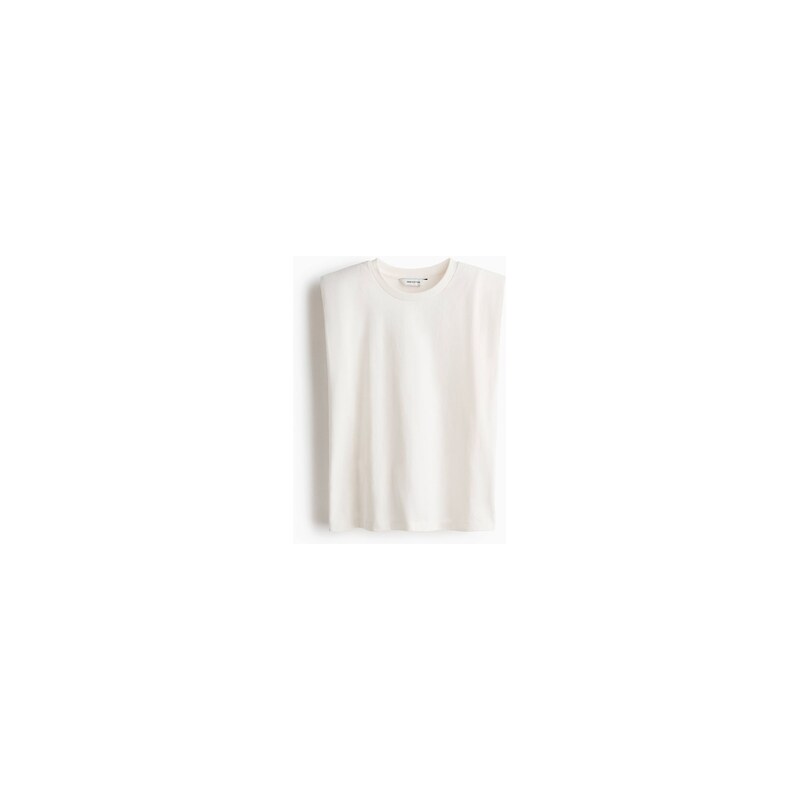 H&M - Tops ramenními vycpávkami - Krémová