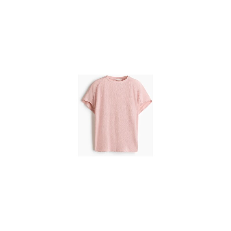 H&M - Mačkaný top - Tlumená Světle Růžová