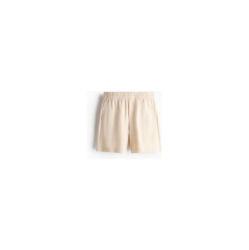 H&M - Šortkys interlockem Relaxed Fit - Světle Béžová