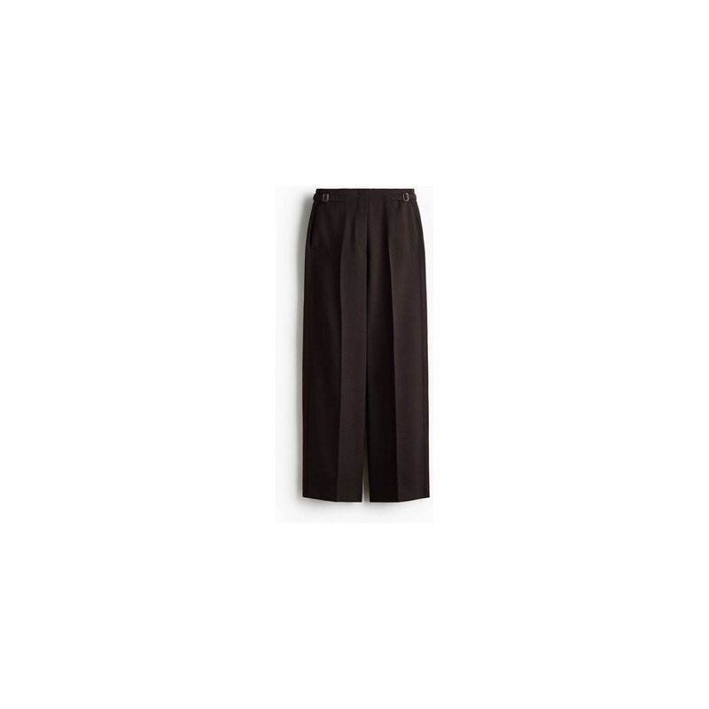 H&M - Široké elegantní kalhoty - Tmavě Hnědá