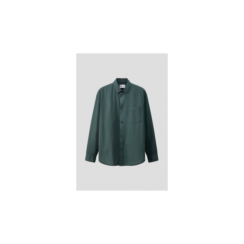 H&M - Košile z bavlněného popelínu Loose Fit - Tmavě Zelená