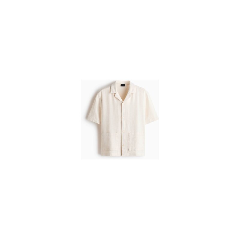 H&M - Košiles rozhalenkou Regular Fit - Krémová