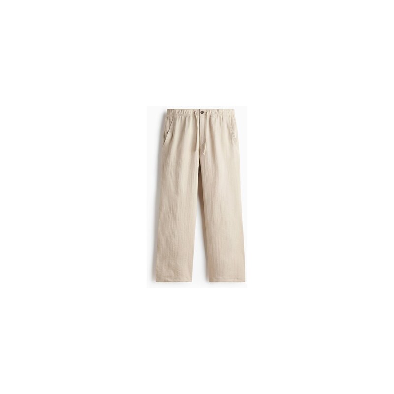 H&M - Kalhoty Relaxed Fit - Béžová