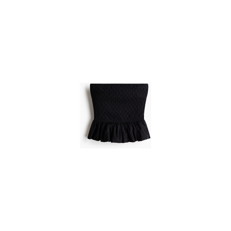 H&M - Top bandeau peplum - Černá