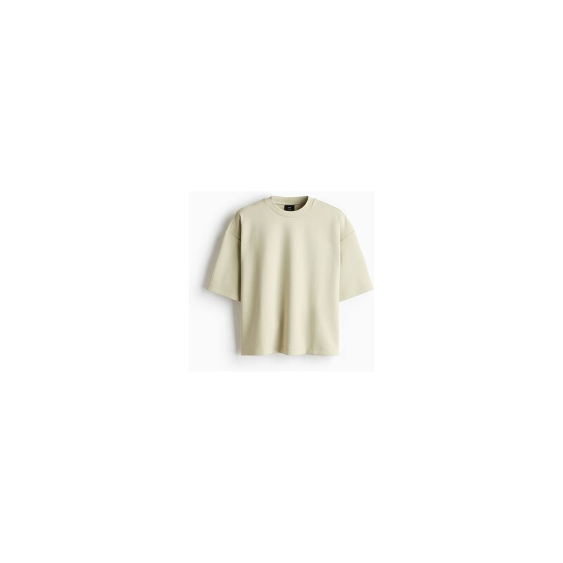 H&M - Tričko z materiálu scuba Oversized Fit - Světlá Kouřově