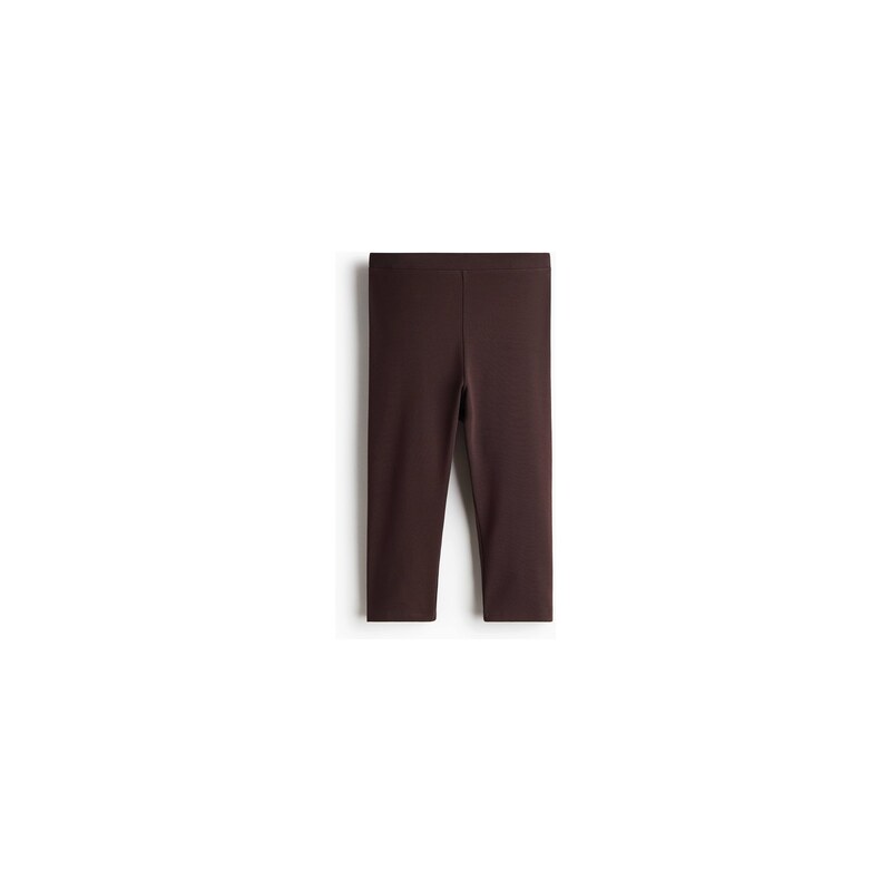 H&M - Legíny capri - Tmavě Hnědá