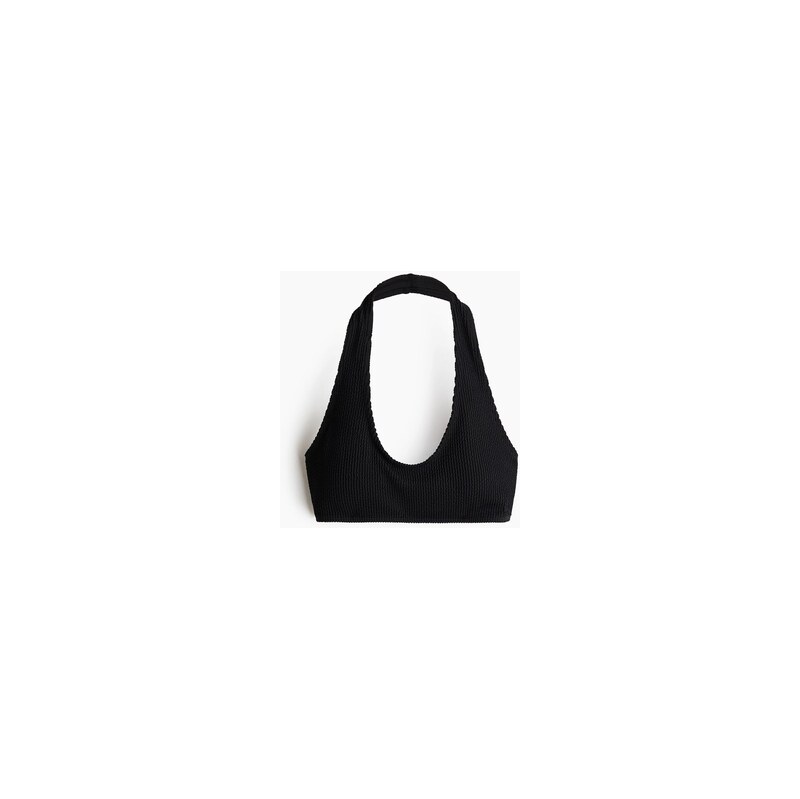 H&M - Vyztužená bikinová podprsenka halterneck - Černá