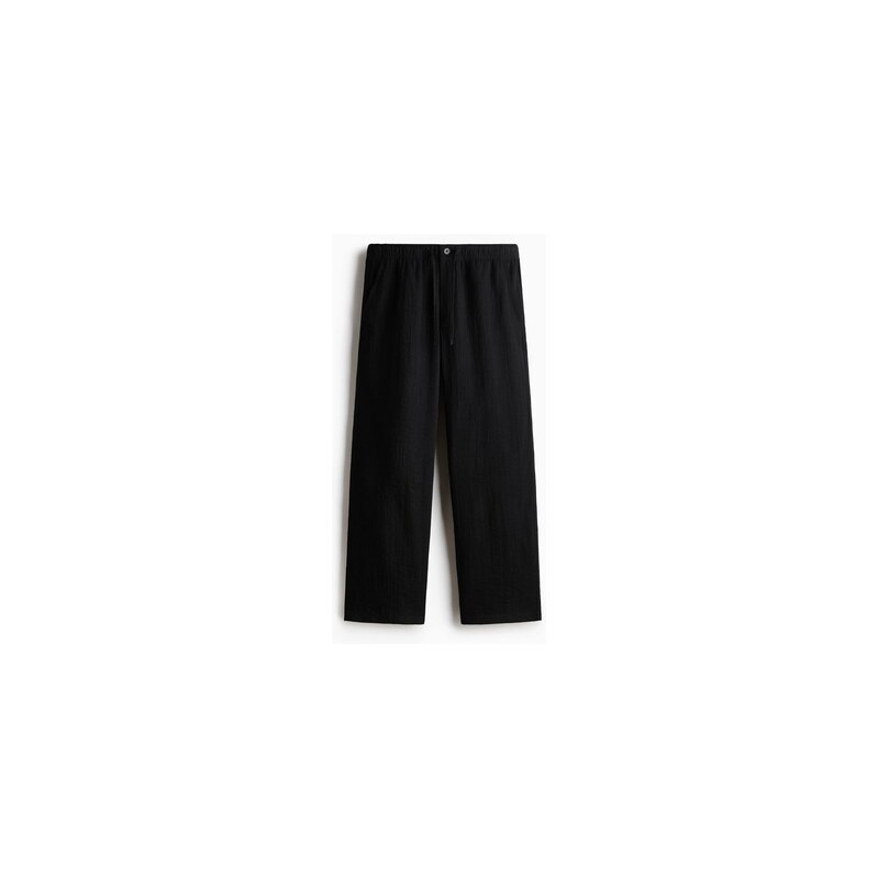 H&M - Kalhoty Relaxed Fit - Černá