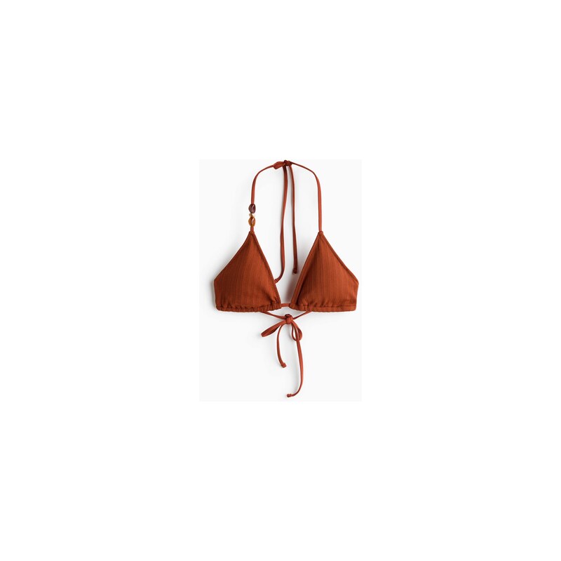 H&M - Vyztužená bikinová podprsenka - Tmavě Oranžová