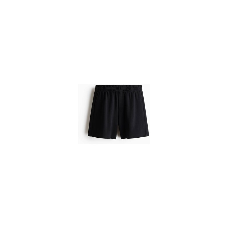 H&M - Šortkys interlockem Relaxed Fit - Černá