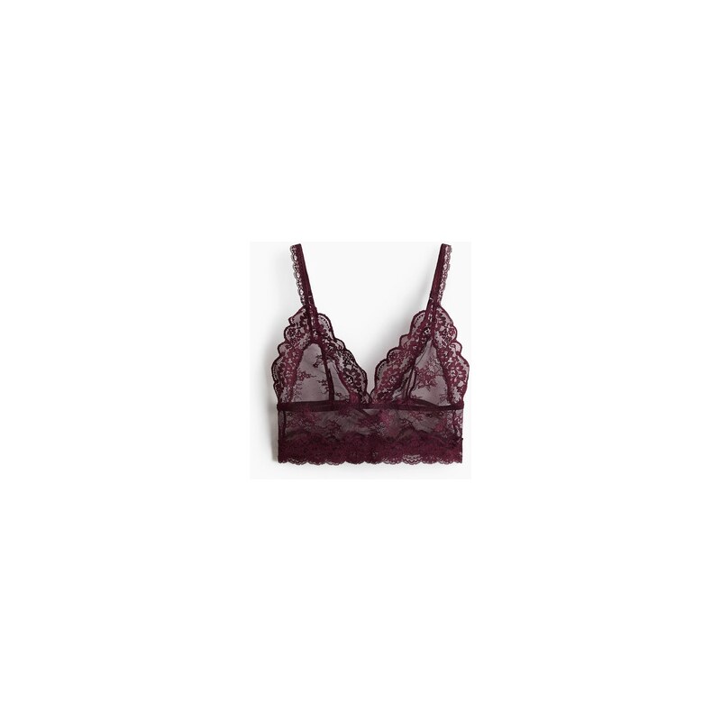 H&M - Krajková braletka - Vínová