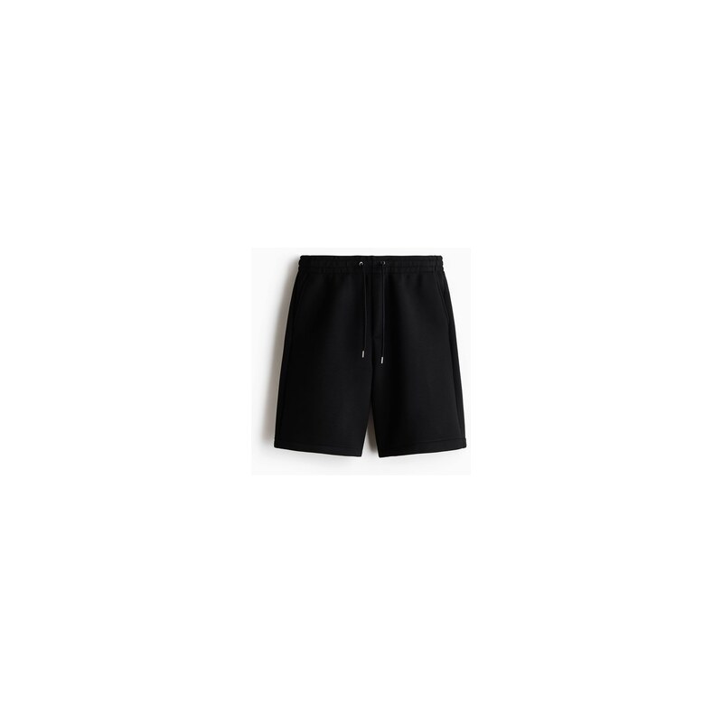 H&M - Šortky z materiálu scuba Regular Fit - Černá