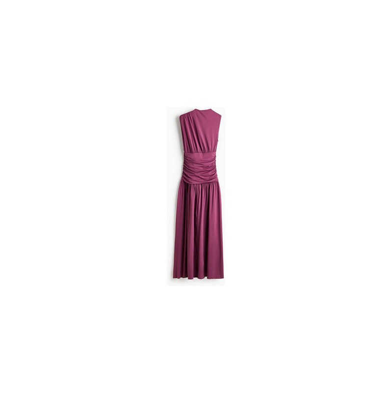 H&M - Řasené žerzejové šaty - Fialová