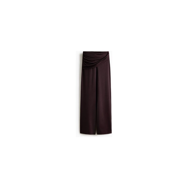 H&M - Široké vrstvené kalhoty - Tmavě Hnědá