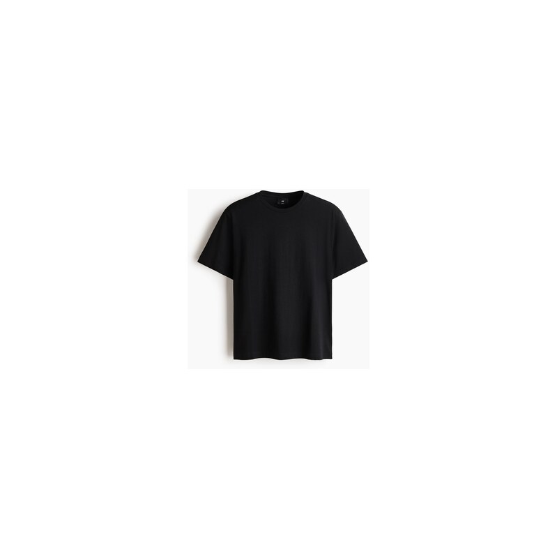 H&M - Tričko z bavlny pima Regular Fit - Černá