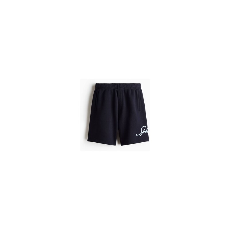 H&M - Teplákové šortky Relaxed Fit - Námořnická Modř/Sports Gear