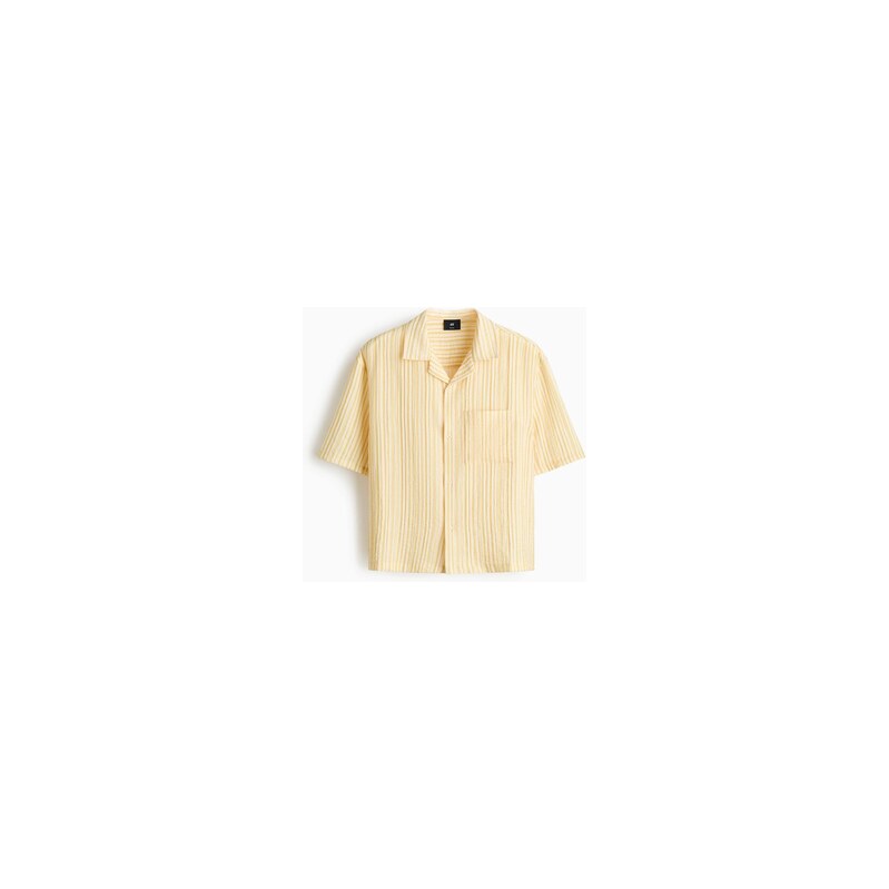 H&M - Košiles rozhalenkou Relaxed Fit - Žlutá/Proužky