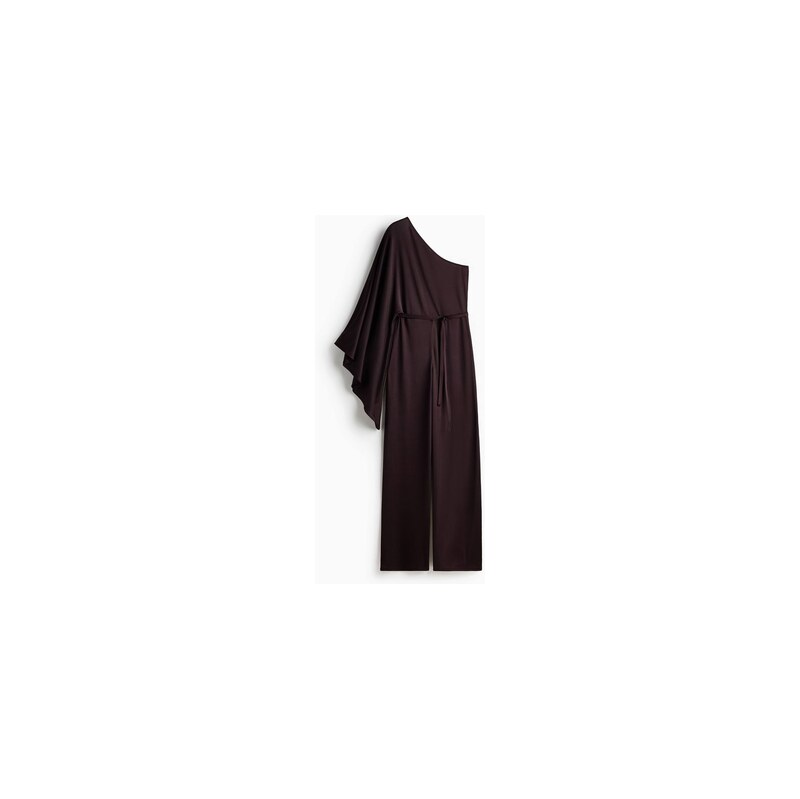 H&M - Overals páskem odhalující rameno - Vínová