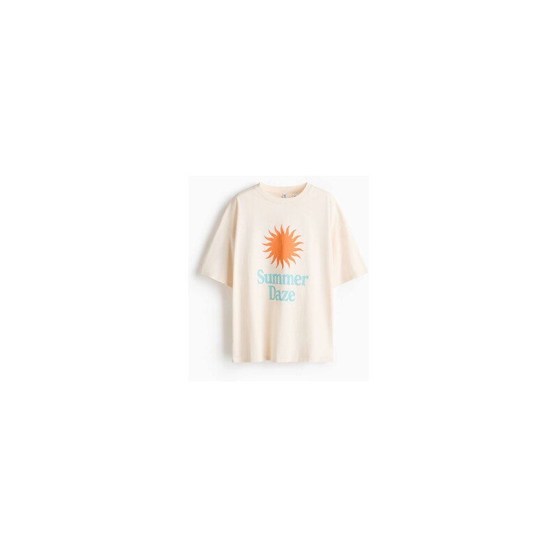 H&M - Oversized tričkos potiskem - Krémová/Condé Nast Traveller