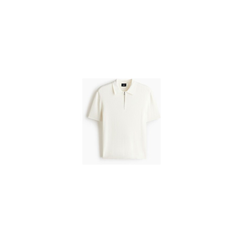 H&M - Tops límečkem Slim Fit - Cream