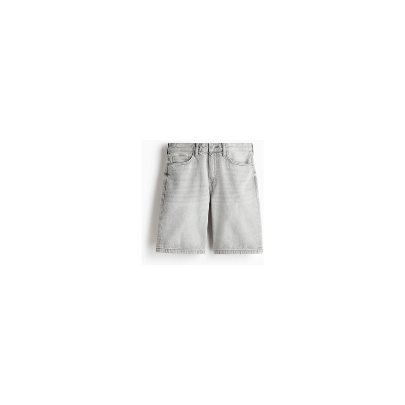 H&M - Džínové šortky Relaxed - Světle Šedý Denim