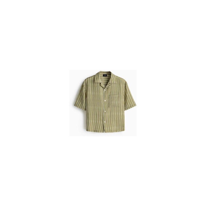 H&M - Košiles rozhalenkou Relaxed Fit - Tmavě Zelená Khaki