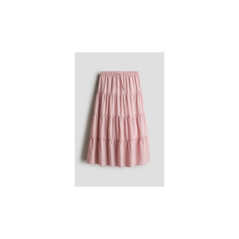 H&M - Sukně ze sešitých volánů - Light Dusty Pink