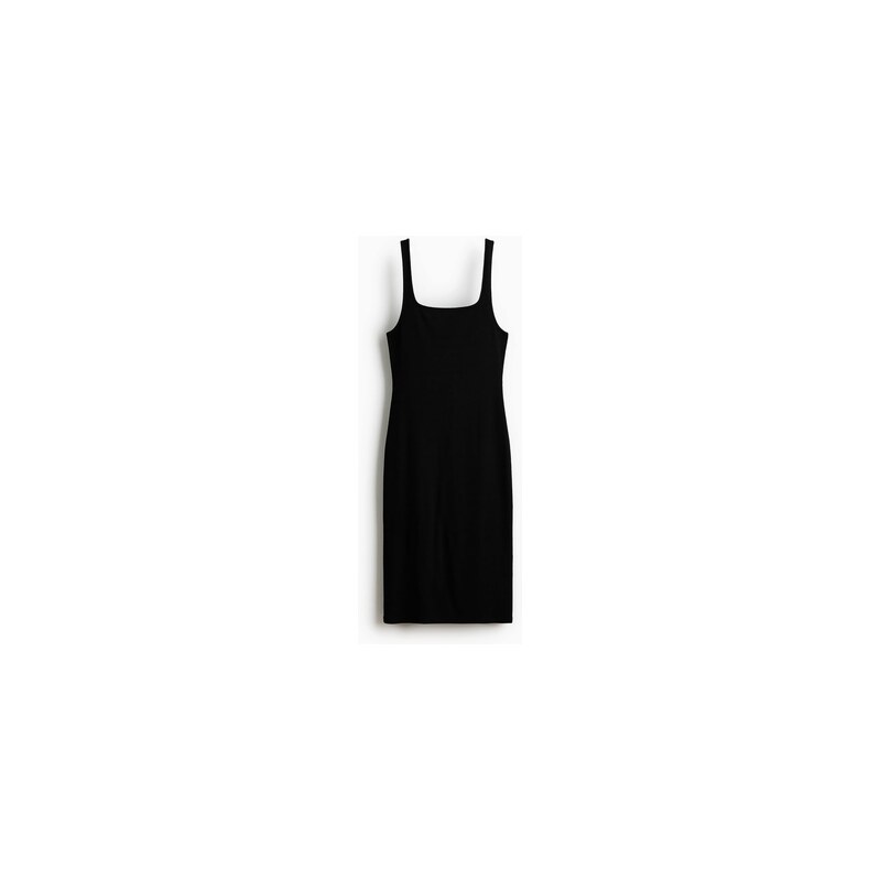 H&M - Viskózové šaty bodycon - Černá