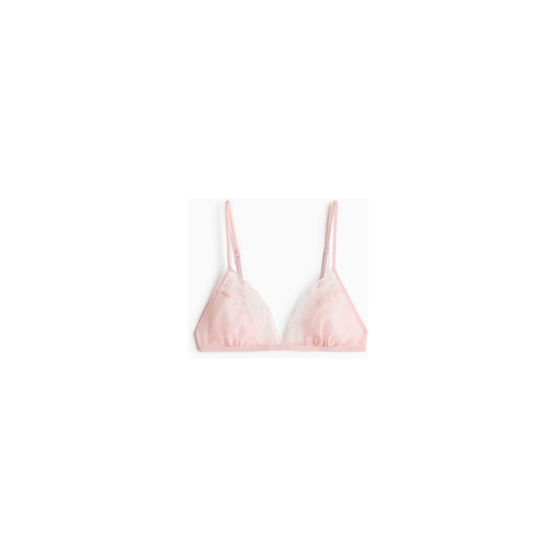 H&M - Měkká šifonová podprsenka - Světle Růžová
