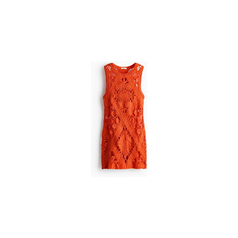H&M - Minišatys efektem háčkování - Jasně Oranžová