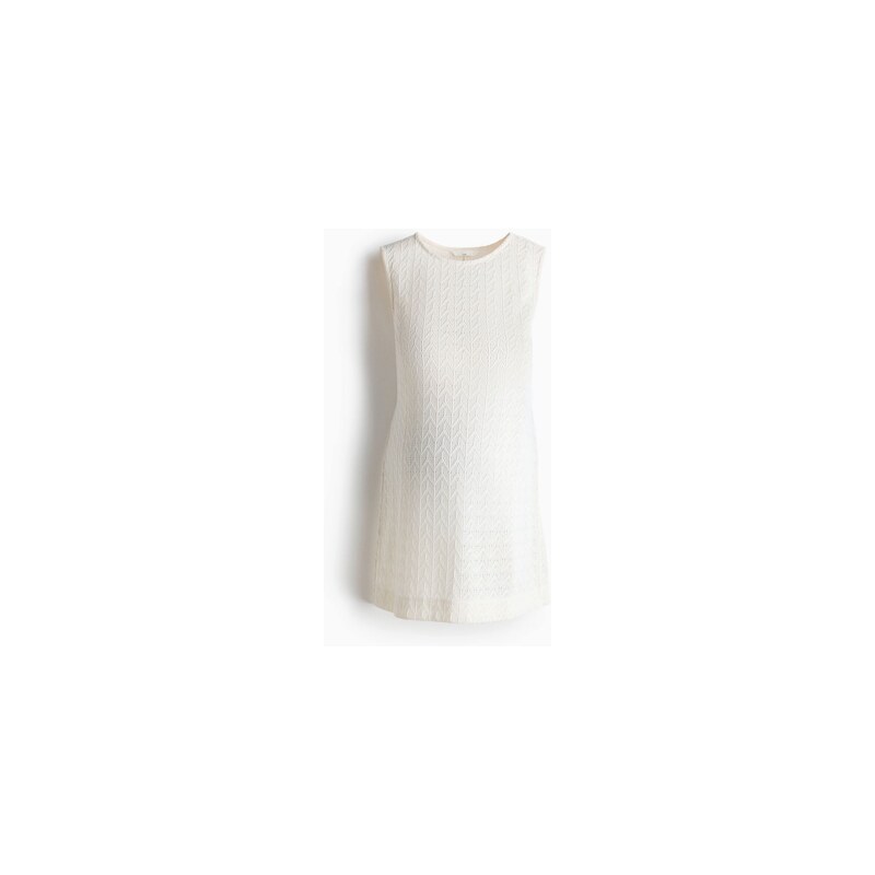 H&M - MAMA Top z ažurového žerzeje - Krémová