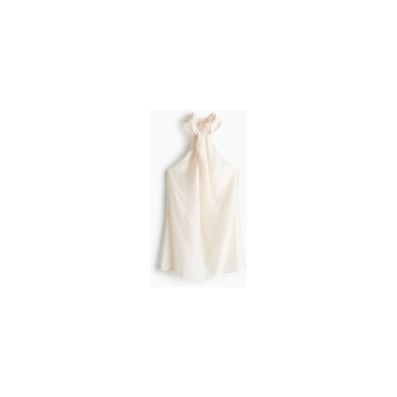 H&M - Plážové šaty halterneck - Krémová