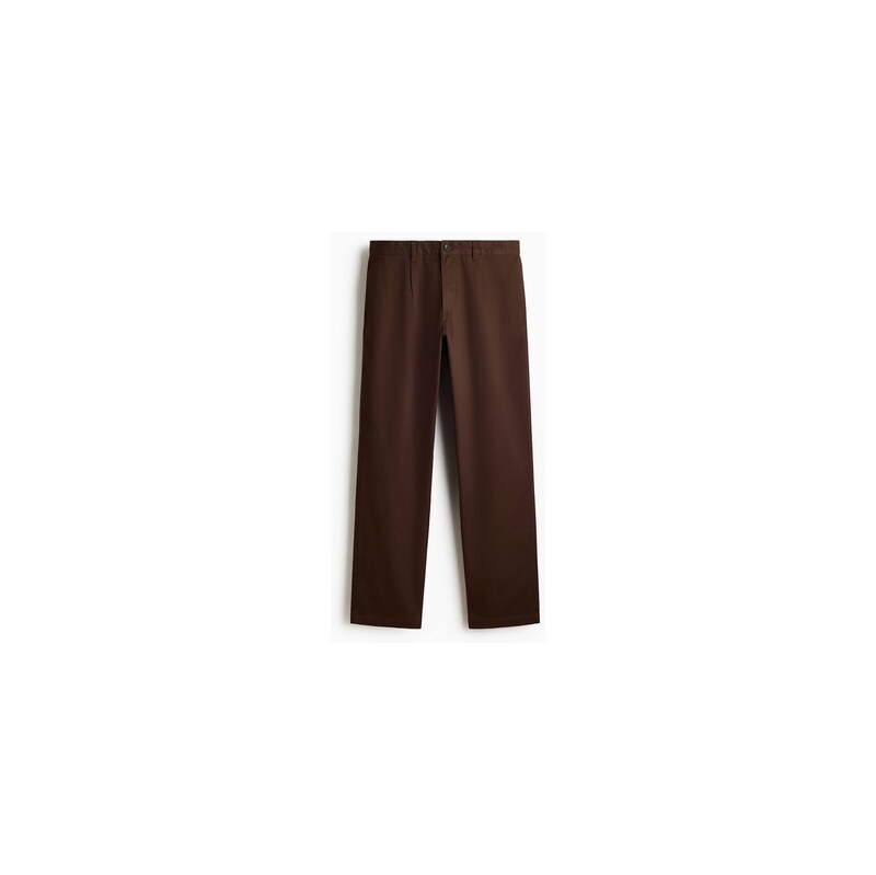H&M - Relaxed Fit Cotton twill chinos - Hnědá
