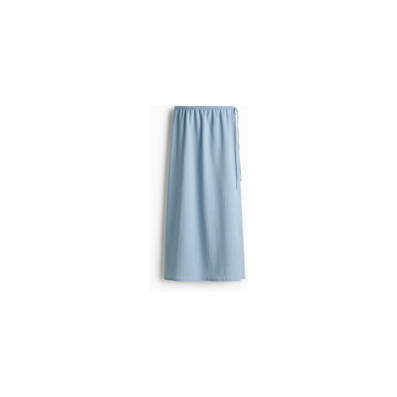 H&M - Žerzejová sukně s texturou - Modrá/Proužky