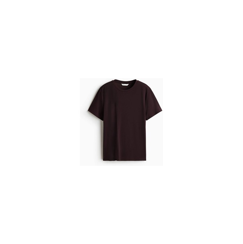 H&M - Tričko Loose Fit - Tmavě Hnědá