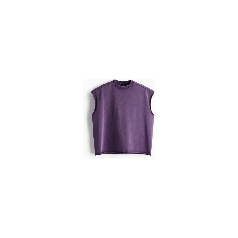 H&M - Top bez rukávů Boxy Oversized Fit - Fialová
